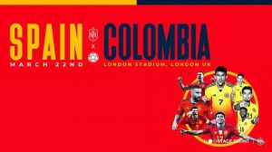 España-Colombia, el 22 de marzo en el Estadio de Londres