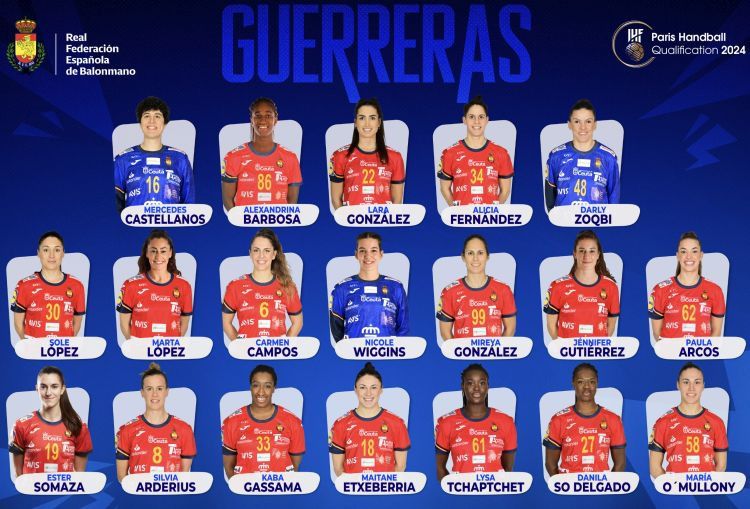 Lista definitiva de las Guerreras que acudirán al Preolímpico de balonmano