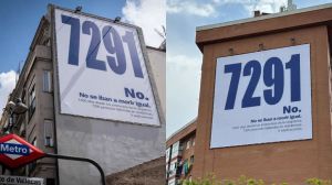 Más Madrid descuelga lonas por los 7.291 fallecidos en residencias en el aniversario de "los protocolos de la vergüenza"