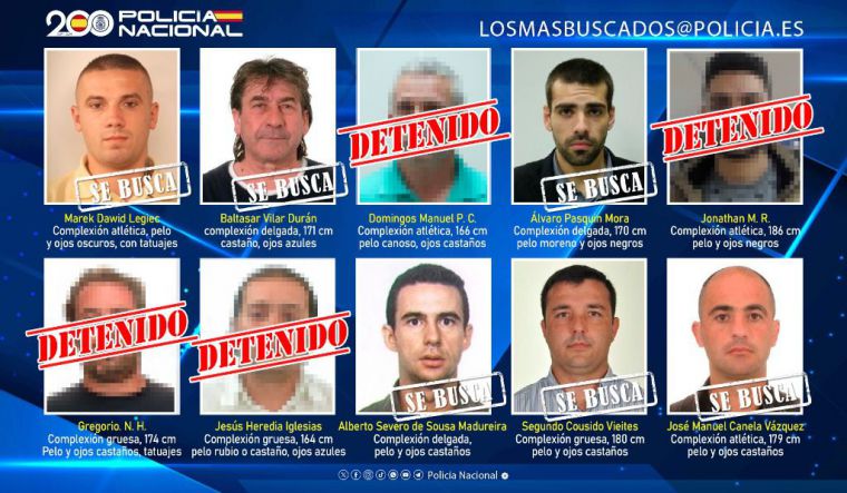 La Policía Nacional detiene a otro de los fugitivos de la campaña 'Los 10 más buscados'