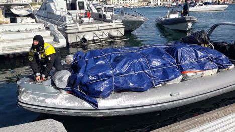 Detectada una embarcación con 1.413 kilos de marihuana en el Adriático