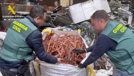 Desarticulada una banda que robó 1,7 millones en cobre en toda España