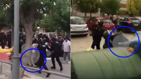 Detenido un joven de 22 años por propinar una patada en la cabeza a un guardia civil el 1-O