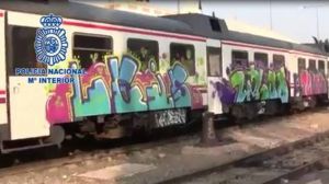La Policía Nacional detiene en Valencia y Barcelona a 11 grafiteros