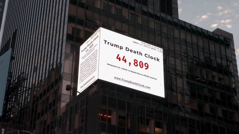 Donald Trump y 'el reloj de las muertes' que han provocado su 'inacción'