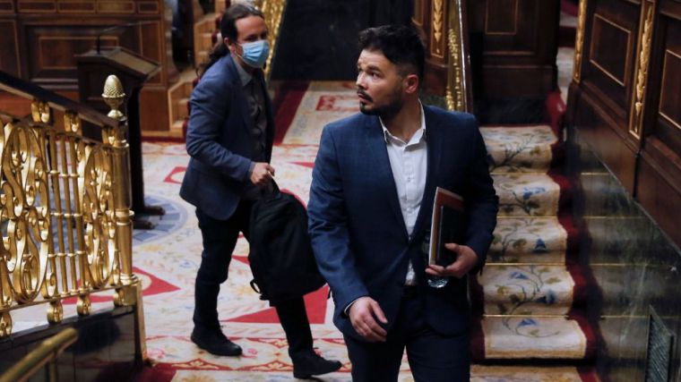 Rufián se reúne este miércoles con Calvo e Iglesias para hablar de los PGE