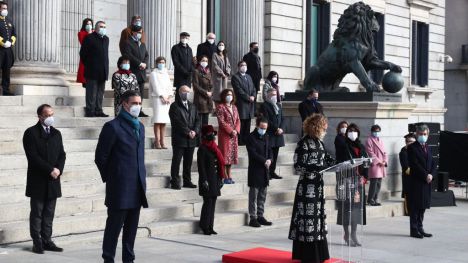 Sánchez elogia el 'espíritu social' de la Constitución mientras que Iglesias 