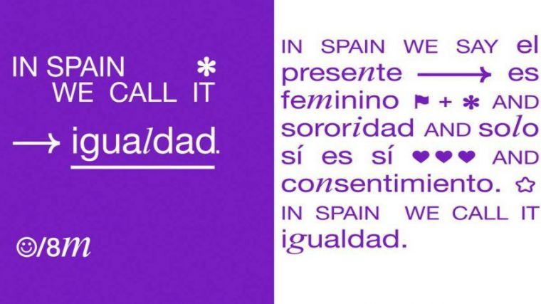 8M: Igualdad presenta la campaña 'In Spain we call it igualdad'