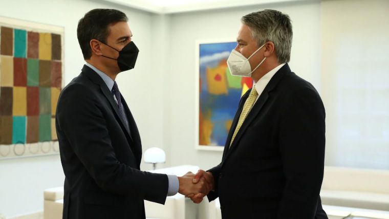 Sánchez se reúne con Cormann e insiste en la necesidad de unidad contra Rusia