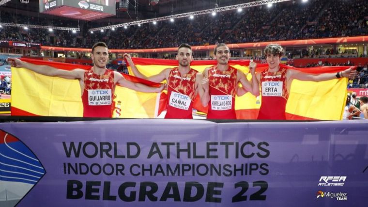 España, subcampeona del mundo de 4x400 m masculino