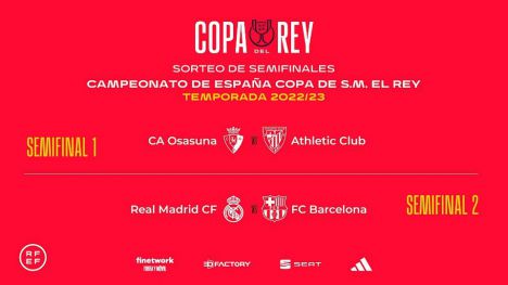 Osasuna - Athletic y Real Madrid - FC Barcelona, semifinales de Copa