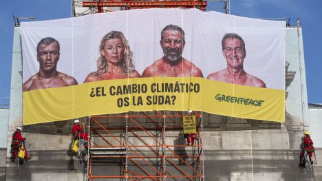 '¿El cambio climático os la suda?”, la pregunta de Greenpeace a Sánchez, Díaz, Abascal y Feijóo
