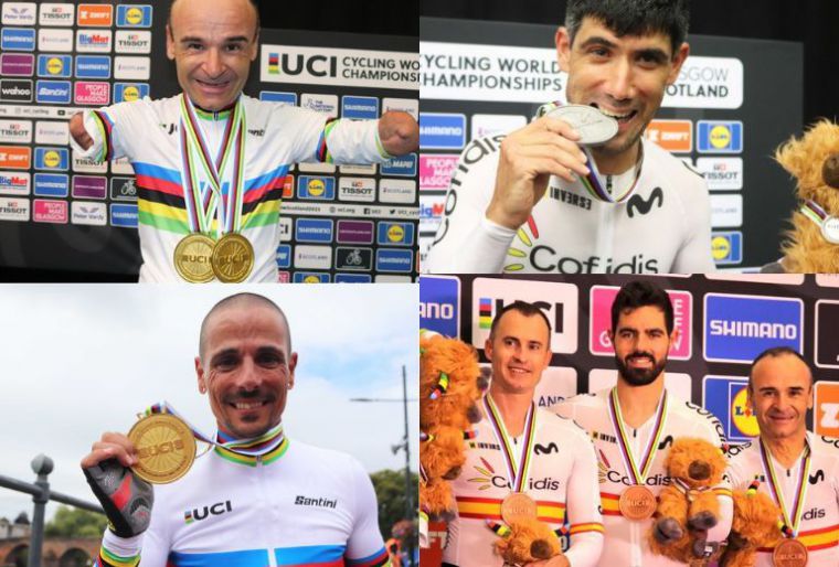 Nueve medallas para la Selección Española de Ciclismo Paralímpico en el Super Mundial de Glasgow