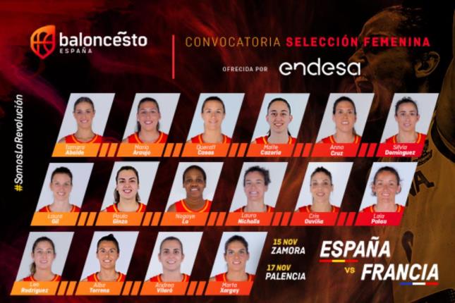 La Selección Femenina de Baloncesto regresa con una convocatoria de 16 jugadoras