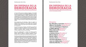 Declaración conjunta de dirigentes y exmandatarios iberoamericanos contra la ultraderecha