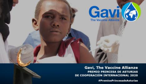 La alianza para la vacunación Gavi, Premio Princesa de Asturias de Cooperación Internacional 2020