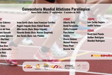 Cuatro atletas españoles lideran la delegación en el Mundial de Atletismo Paralímpico en Nueva Delhi