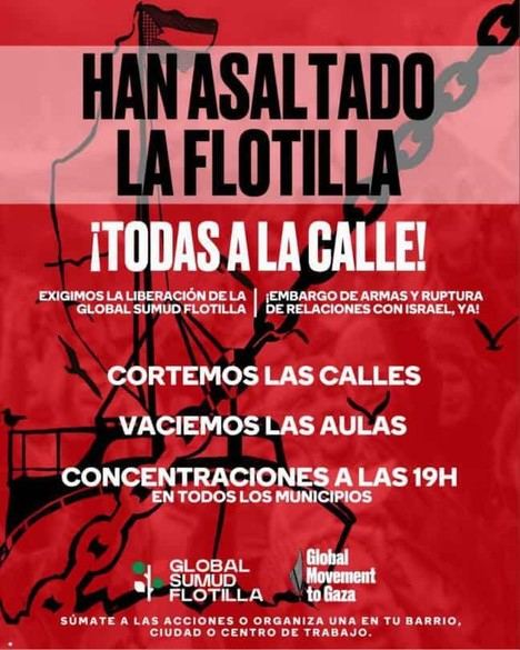 Ecologistas en Acción pide a Sánchez acciones firmes para proteger la Global Sumud Flotilla