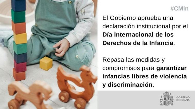 El Gobierno reafirma su compromiso con los derechos de la infancia en su declaración institucional