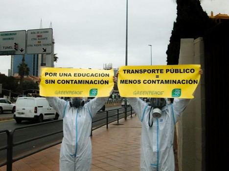 Ecologistas y Greenpeace alertan sobre la contaminación del aire en colegios de Murcia