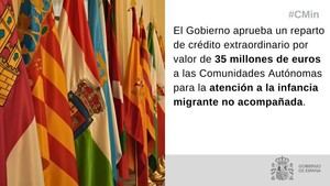 El Gobierno destina 35 millones de euros a comunidades para acoger a menores migrantes