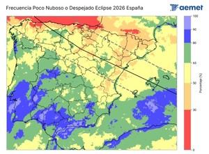 Predicción de nubosidad: clave para ver el eclipse de 2026