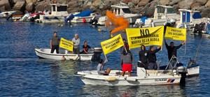 Protesta en La Aldea contra la macrogranja marina de Gran Canaria Bass Company SL