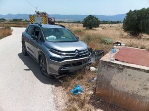 Dos heridos en un accidente de tráfico en Alcantarilla