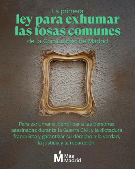 Más Madrid propone ley para identificar y recuperar desaparecidos de la guerra civil y dictadura