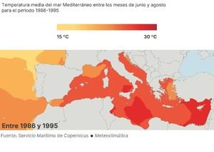 Aumento alarmante de la temperatura del Mediterráneo en 40 años