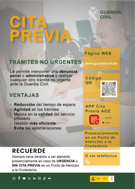 Guardia Civil recibe más de 3000 denuncias telemáticas en un mes