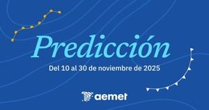 Pronóstico meteorológico para las semanas del 10 al 30 de noviembre de 2025