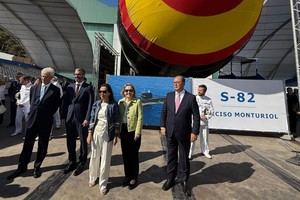 Robles inaugura la botadura del submarino S-82 'Narciso Monturiol' en Cartagena