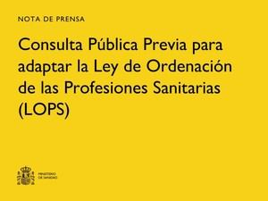 Sanidad inicia la consulta para reformar la regulación de profesiones sanitarias