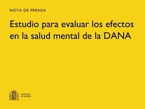 Sanidad inicia un estudio de tres años sobre el impacto mental de la DANA en Valencia